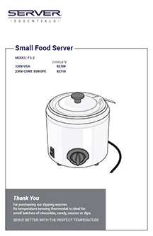 Small Food Warmer | Manual 01801