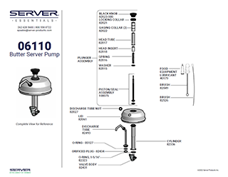 Butter Server Pump 06110 | Parts List
